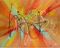 tableau-abstrait-peinture-acrylique-orangeade