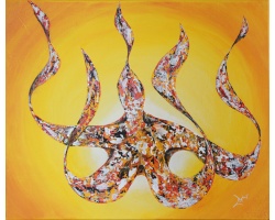 tableau-abstrait-peinture-acrylique-polypus